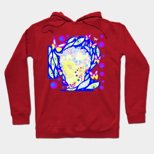 skull in blue hell ecopop art wallpaper in underworld inferno 2 Hoodie